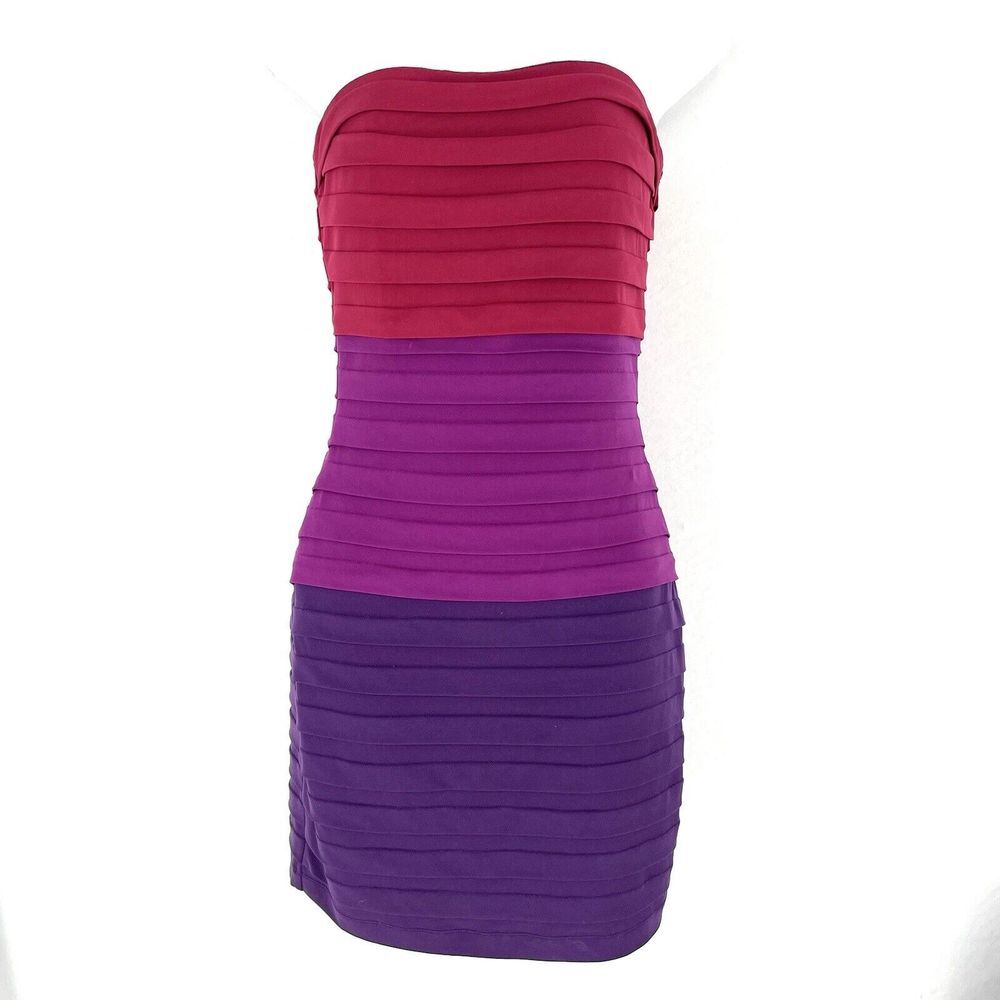 Max and Cleo Strapless Suzy Dress Size 4 Lipstick Red Formal Prom Original  $178